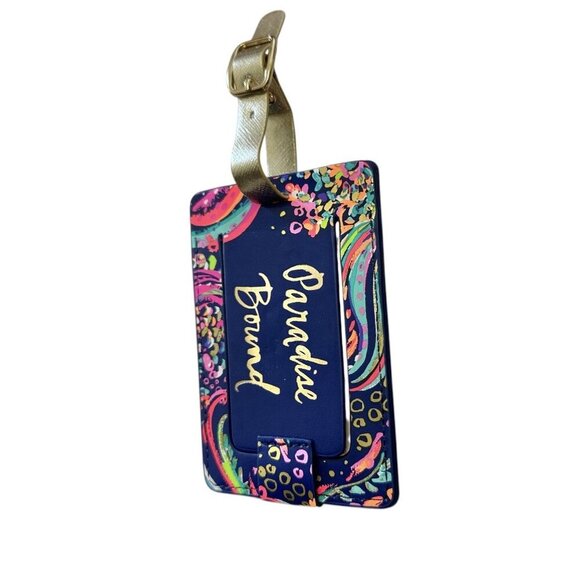 Lilly Pulitzer Luggage Tag Colorful Suitcase Identifier Travel Beach Loot Print - Picture 1 of 4